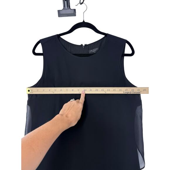 Rag & Bone Mini Dress Women 10 Black Chiffon Overlay Silk Classic LBD Modest - Picture 7 of 10